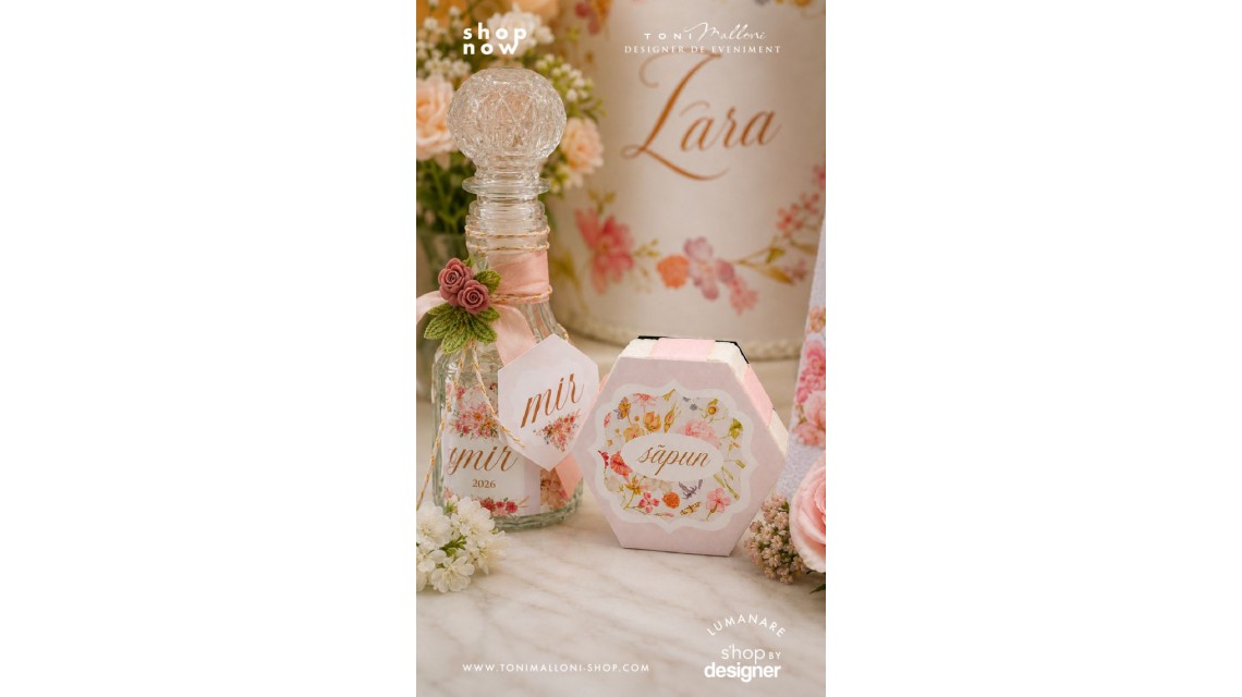 Trusou Botez Fetiță Grădina Secretă Colecția Floral Garden 5